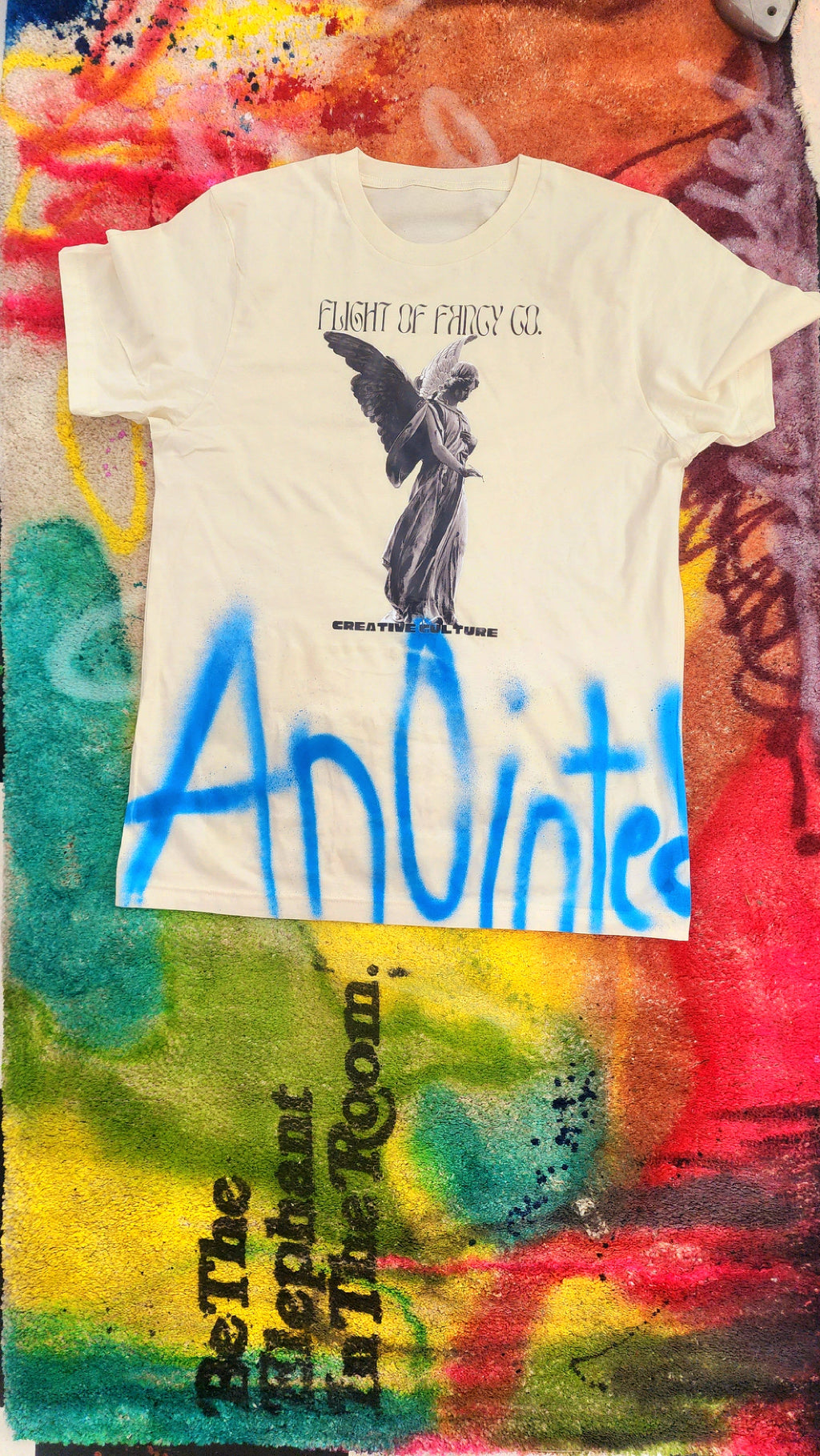 Anointed spray paint tee