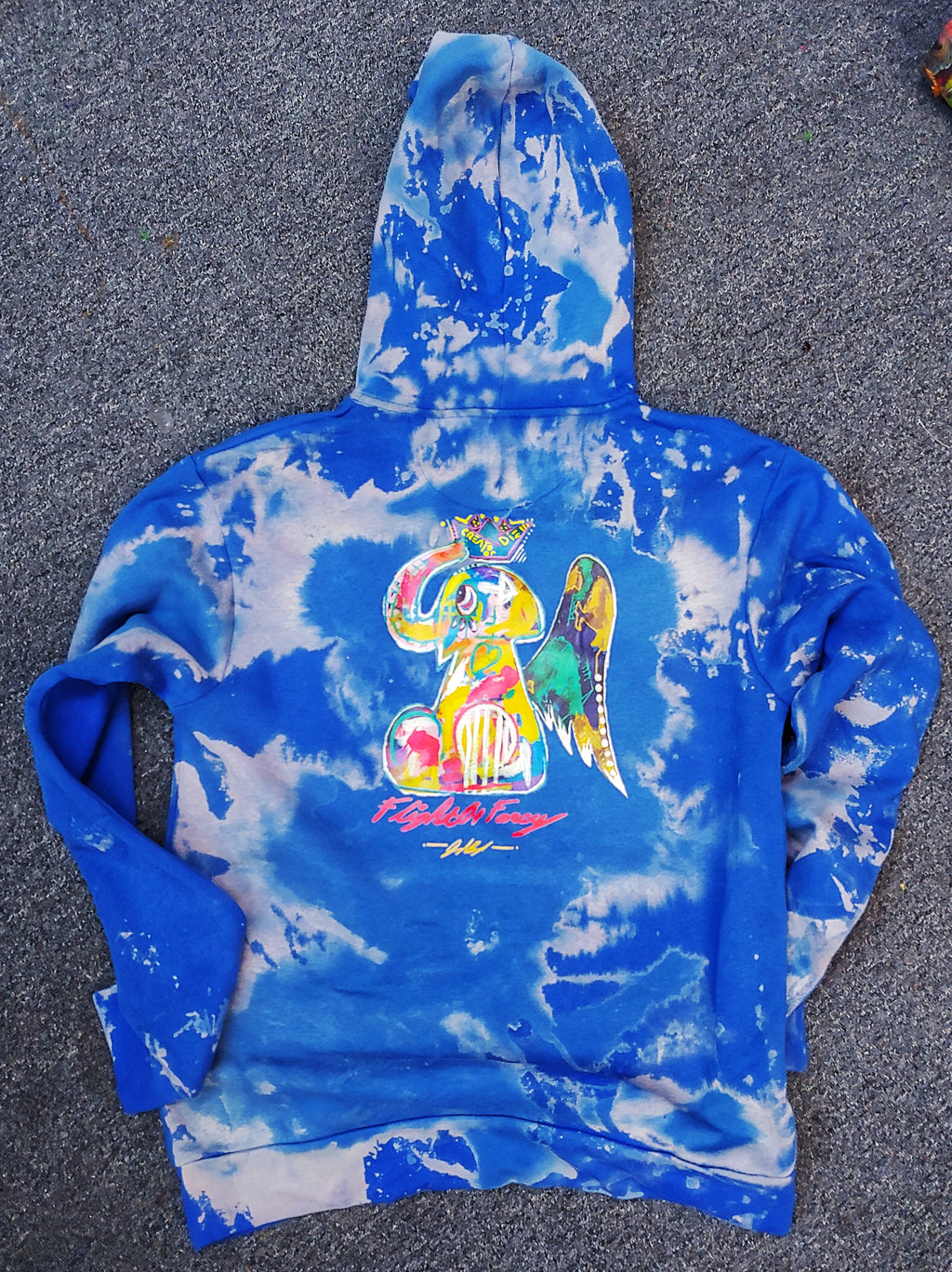 Bleached Blue hoodie 1of1