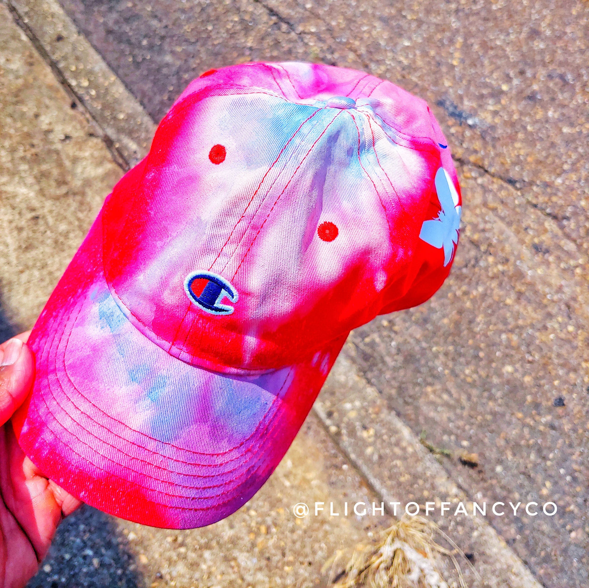 Red Color Change Champion Dad Hat