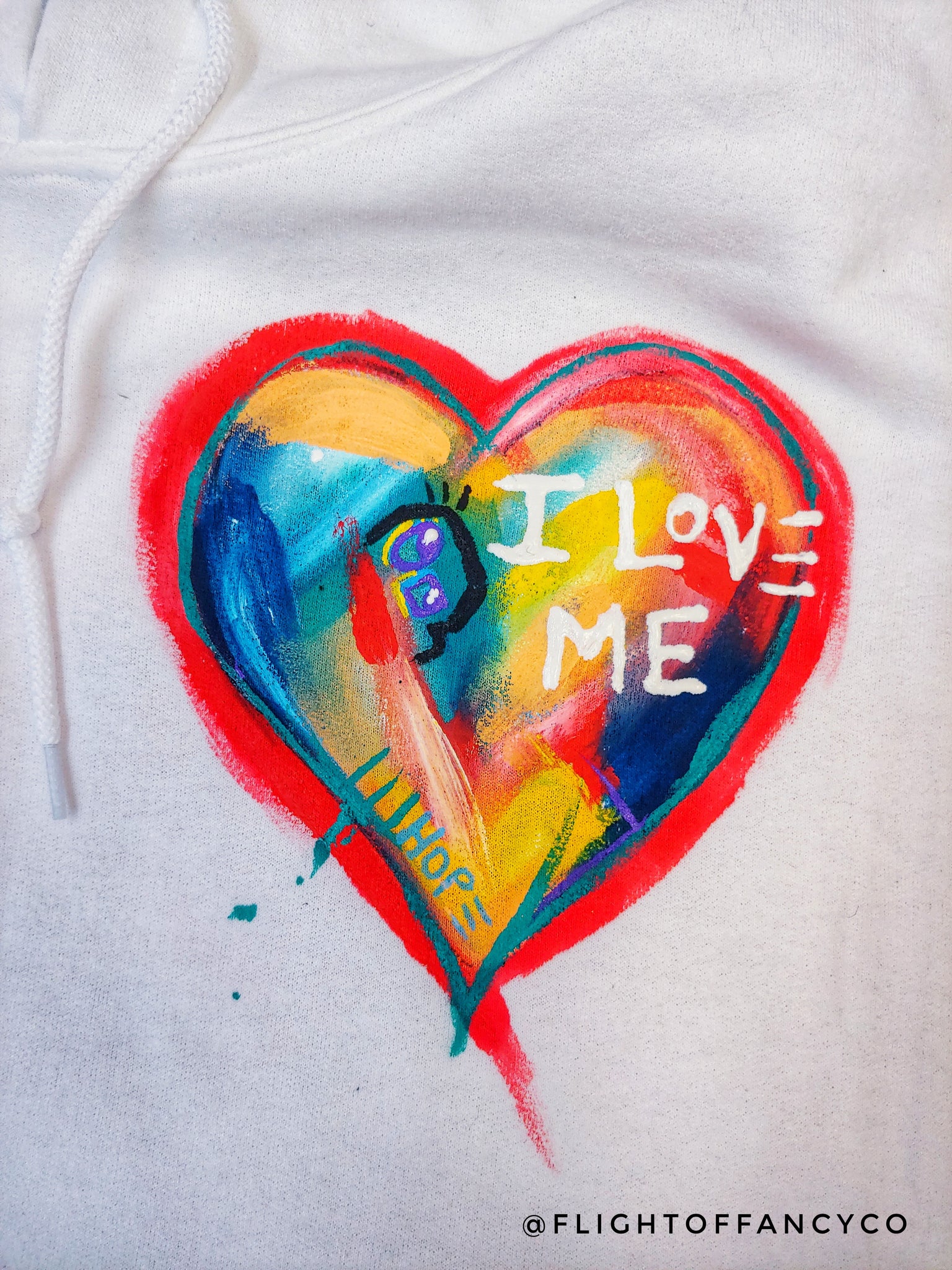 "I Love Me" hoodie White or Black