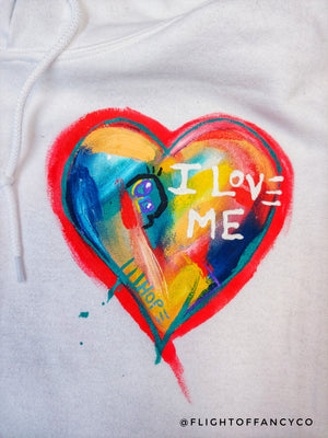 "I Love Me" hoodie White or Black