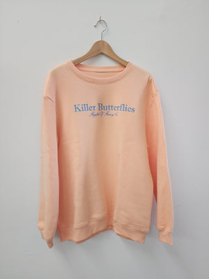 Killer Butterflies Peach Crewneck