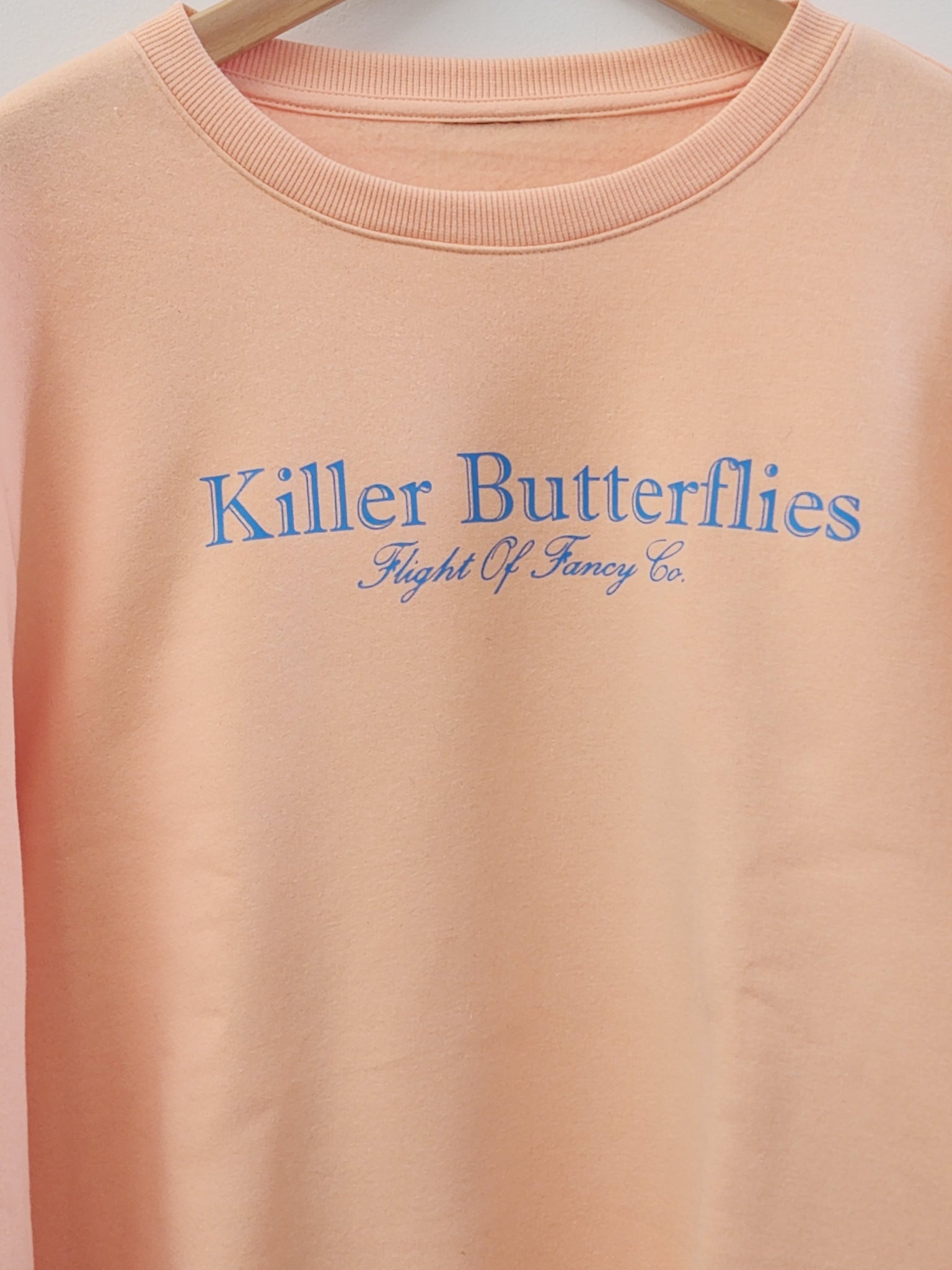 Killer Butterflies Peach Crewneck