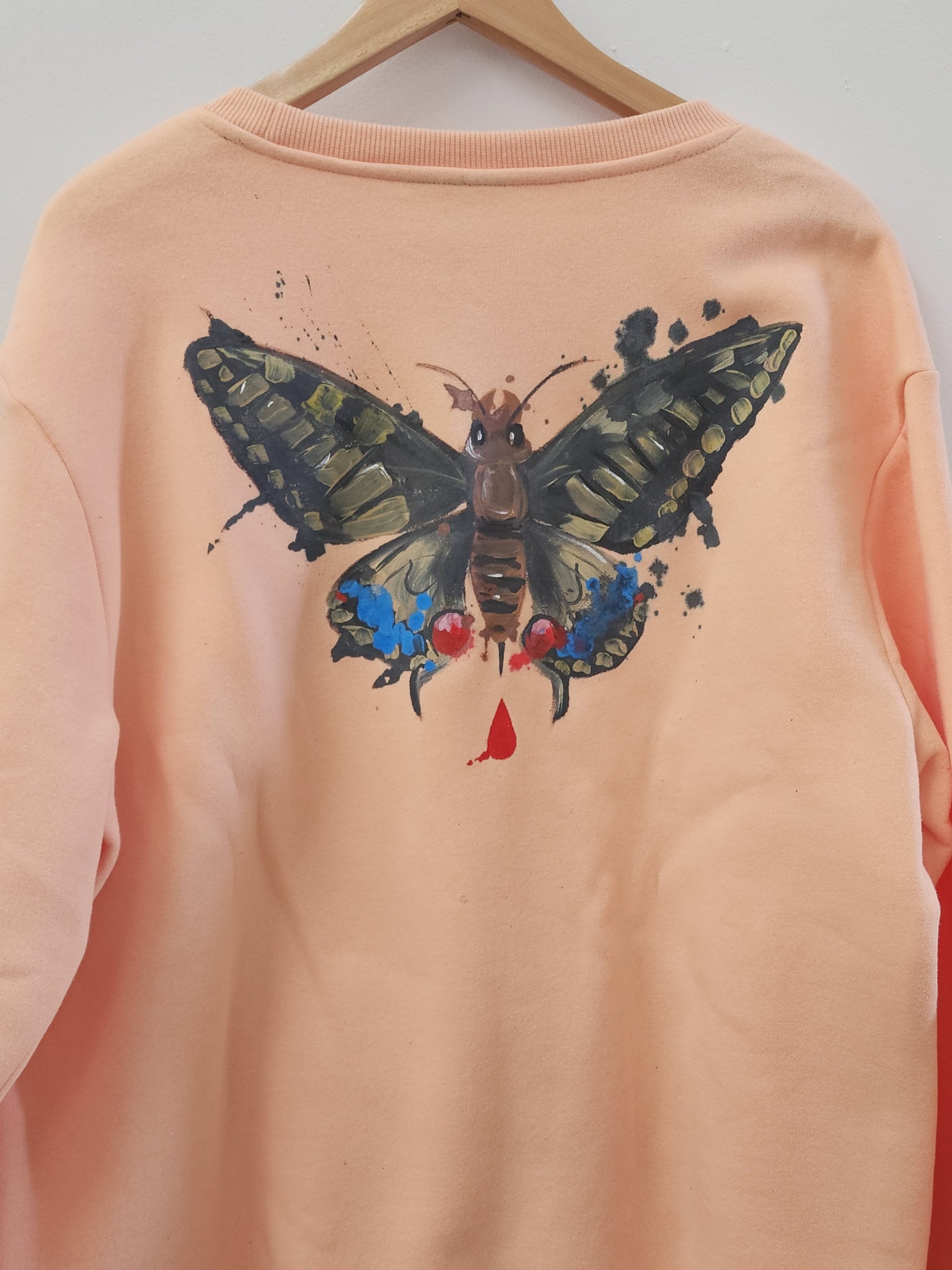 Killer Butterflies Peach Crewneck