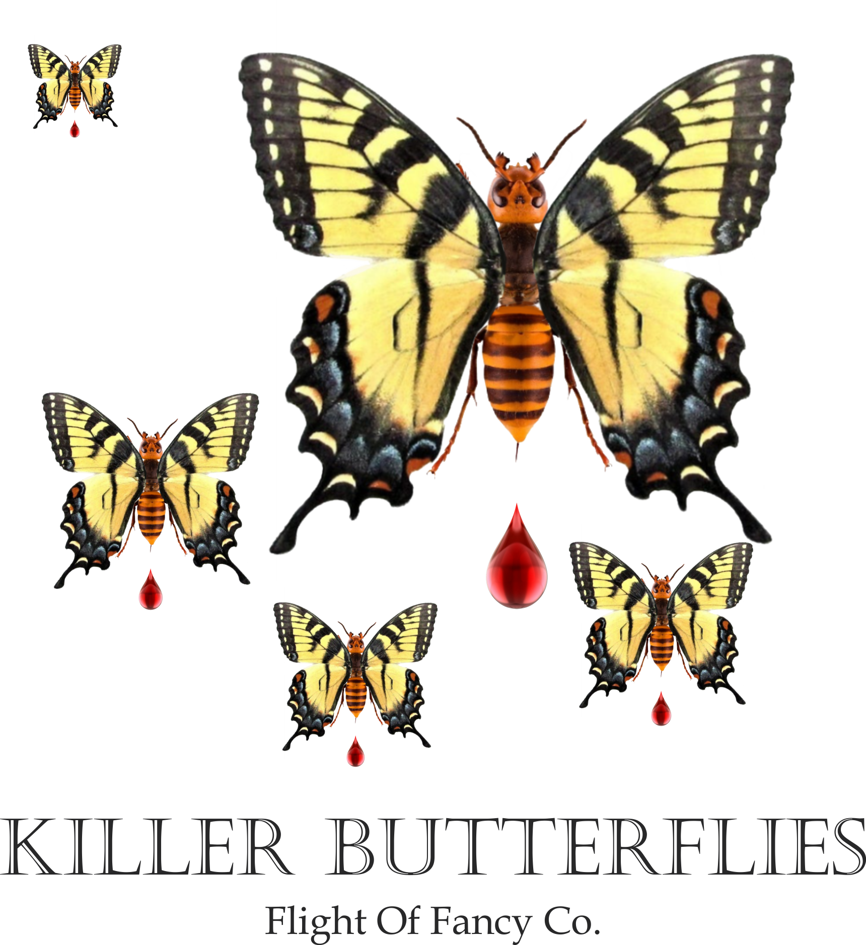 Killer Butterflies Fleece Shorts