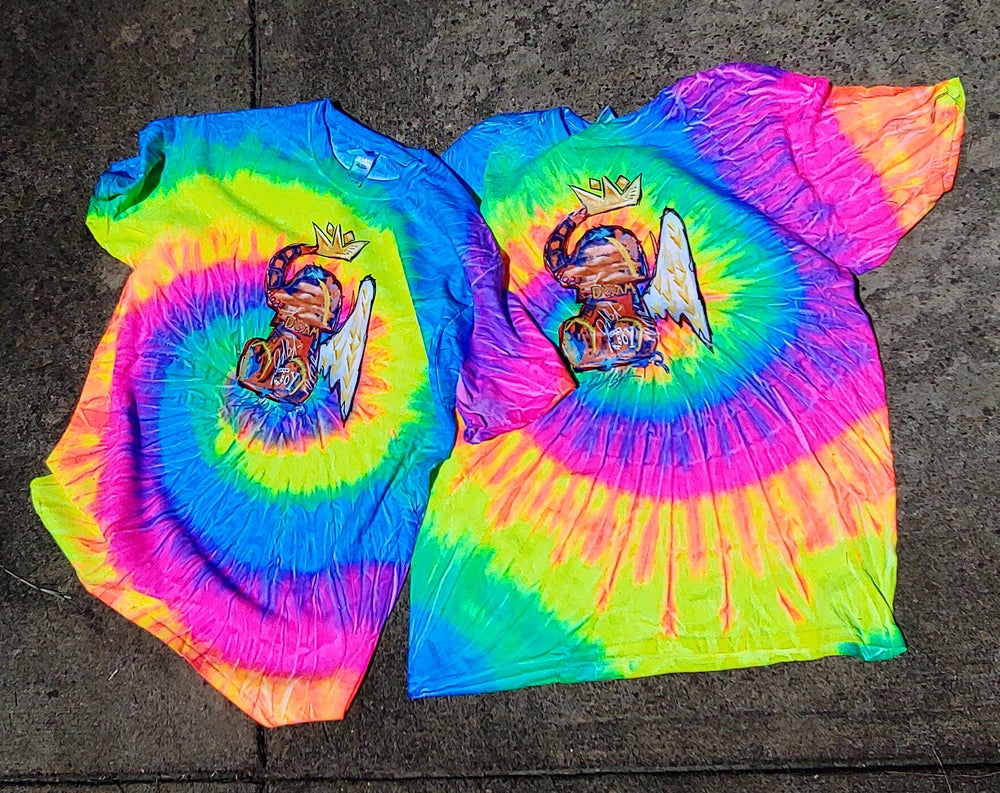 Neon Rainbow tie dye Elefly Tee