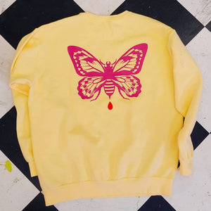 Killer Butterflies Butter Crewneck
