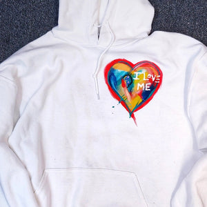 "I Love Me" hoodie White or Black