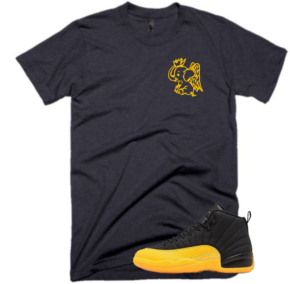 Elefly Black Gold Jordan 12 tee