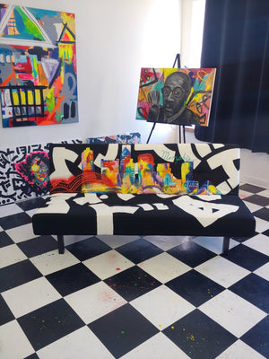 Custom Painted Futon "Memphis"